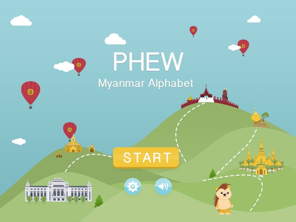 Phew Myanmar Alphabet — app home screen